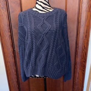 Princess Polly Charcoal Cable Knit Sweater